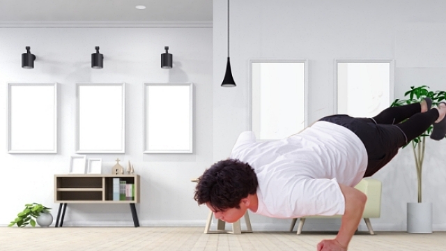 オンライントレーニングでの腕立て伏せ